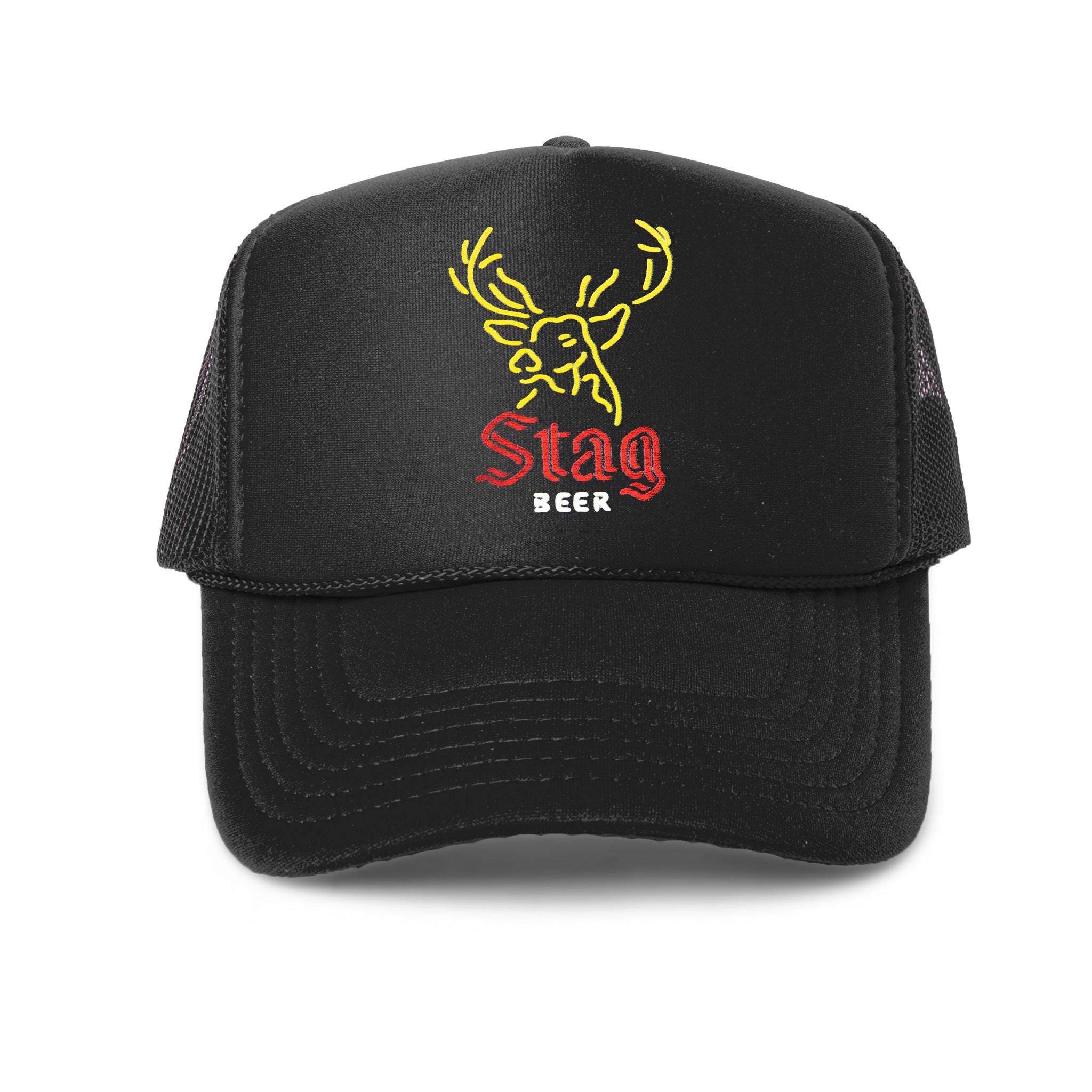 Neon Sign Trucker Hat Stag Beer