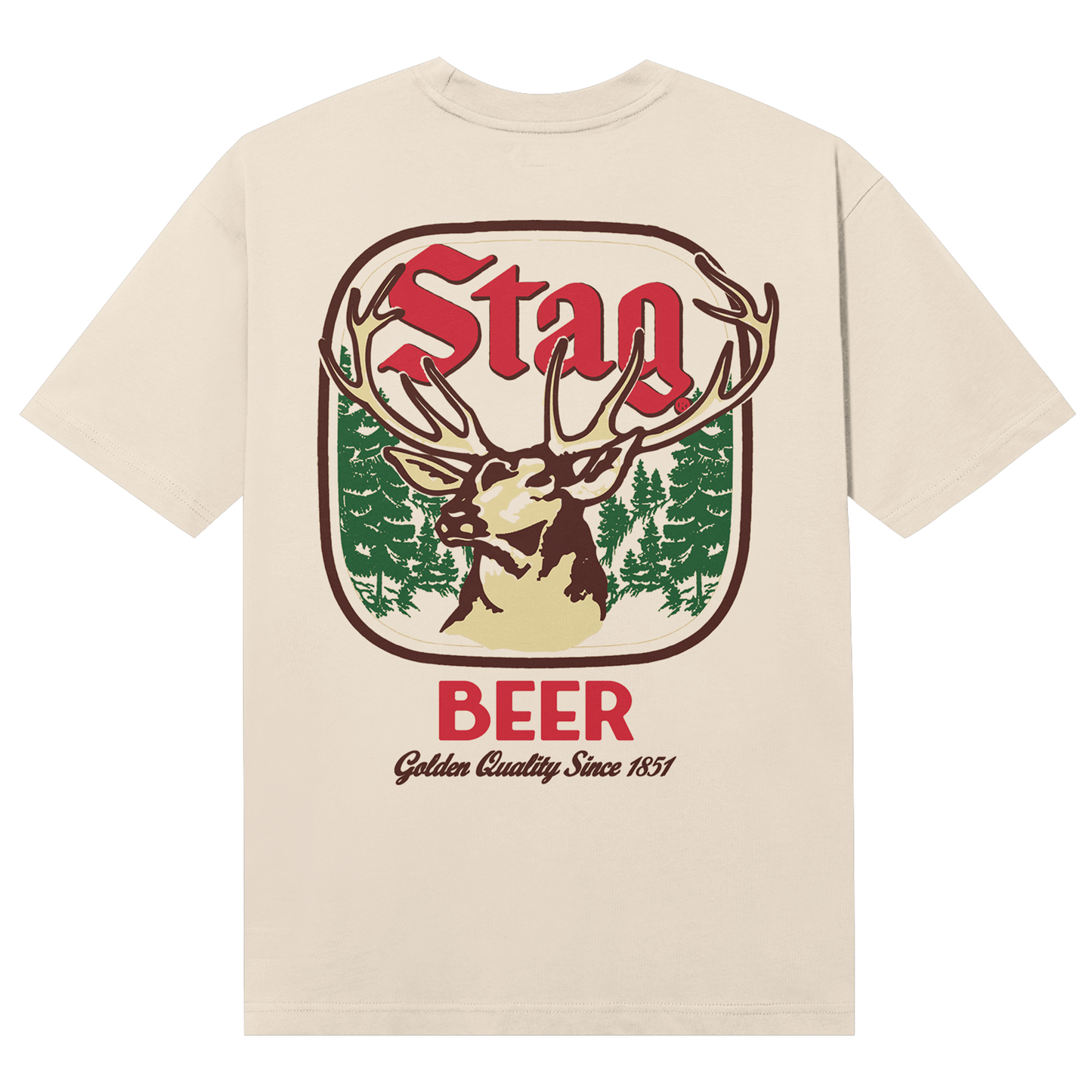 SINCE 1851 NATURAL TEE - Stag Beer 
