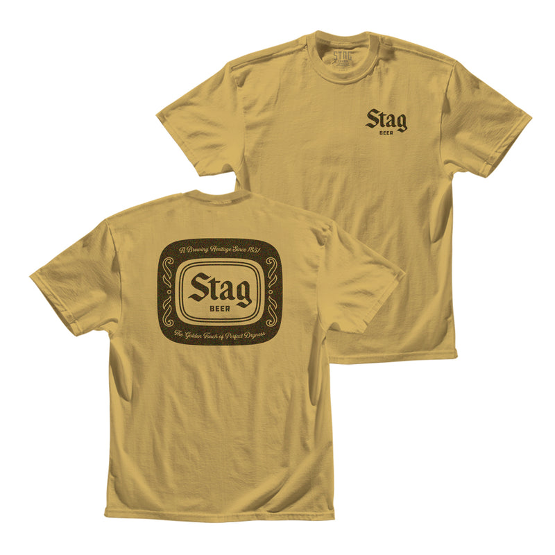 BLACK ON GOLD BADGE TEE - BLACK FRIDAY EXCLUSIVE - Stag Beer 