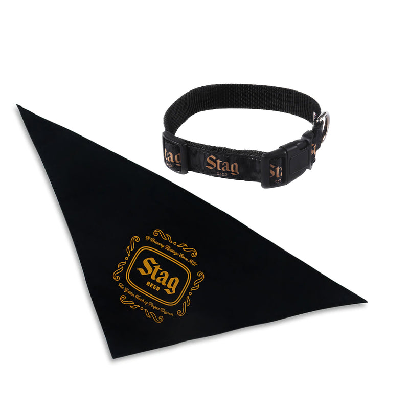 Dog Collar + Bandana Bundle - Stag Beer 