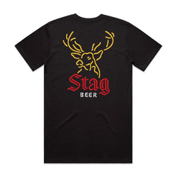 Neon Sign Tee - Black - Stag Beer 