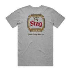 STAG OLD LOGO TEE - HEATHER GRAY - Stag Beer 