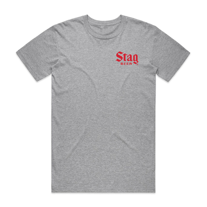 STAG OLD LOGO TEE - HEATHER GRAY - Stag Beer 