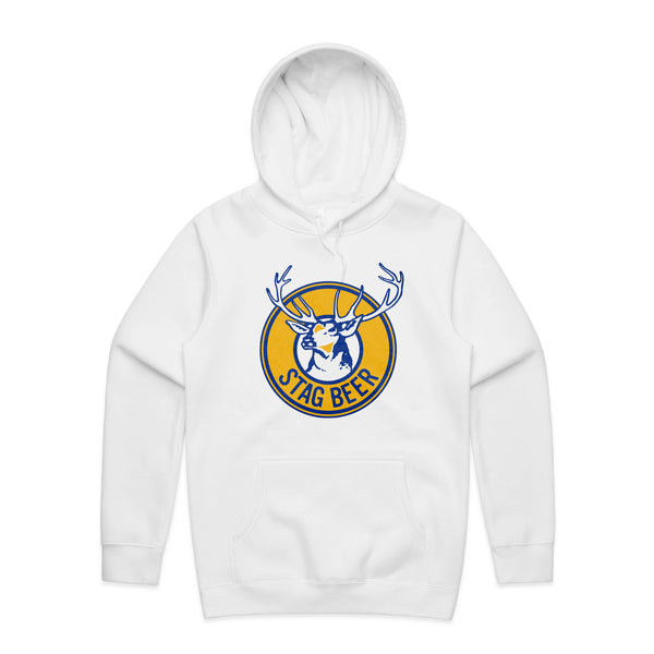 Puck Drop Hoodie - White - Stag Beer 