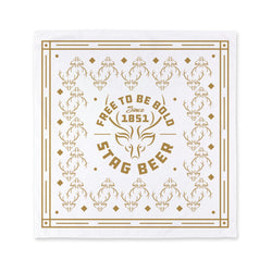 Free To Be Bold Bandana - White - Stag Beer 